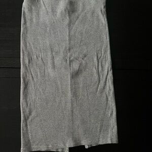 Zara Gray Midi Pencil Skirt with Slit